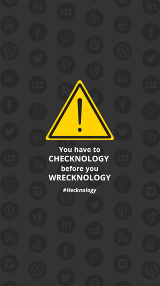 Yellow warning sign check technology - free technology wallpaper