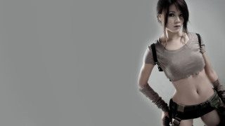 Woman gun chenjiru photorealism 3d - metal gear free wallpaper