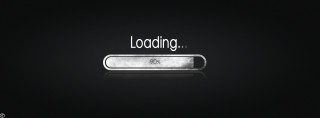 Black background loading button white - a white sign free wallpaper