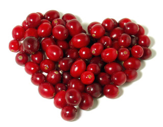 Heart cherries arrangement white red - berry free wallpaper