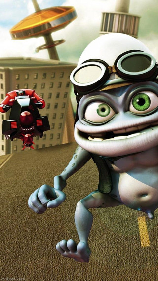 Frog goggles helmet running robot - nostalgic free wallpaper