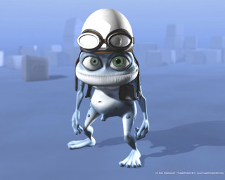 Cartoon frog goggles backpack cityscape - 3 d free wallpaper for desktop