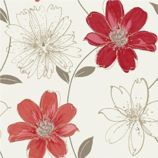 Red white flower pattern floral - a red flower free wallpaper for tablet