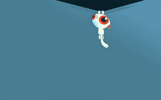 Cartoon character upside down fish - down free wallpaper