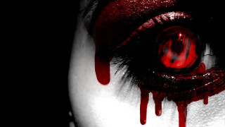 Woman eye blood dripping red - a womans eye free wallpaper