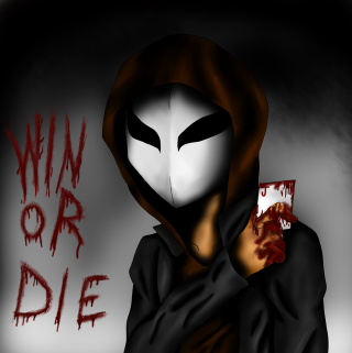 Hooded person bloody object win - daarken free wallpaper for tablet
