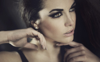 Aramenta dianthe vail black dress 3 - her neck free wallpaper for desktop