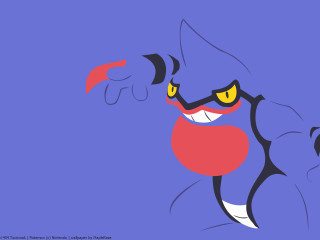 Cartoon character red ball mouth - a red nose free wallpaper