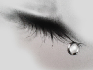 Water drop charcoal eyelid moon - a charcoal drawing free wallpaper