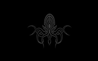 Octopus black white pattern lines - lovecraftian free wallpaper