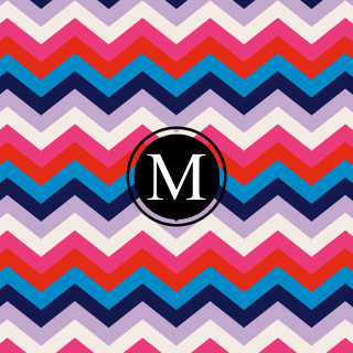 Colorful chevron pattern monogram m - a mosaic free wallpaper for tablet