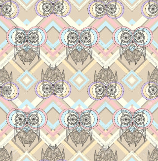 Owl pattern face squares circles - altichiero free wallpaper for tablet
