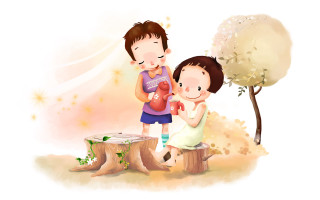 Boy girl stump playing heart - diego gisbert llorens free wallpaper