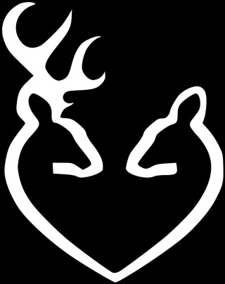 White deer heart shaped antlers - christian hilfgott brand free wallpaper for mobile