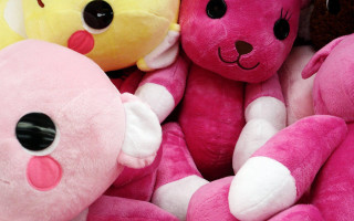 Pink yellow stuffed animals with - stuffed animal free wallpaper