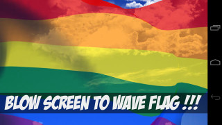 Rainbow flag blow screen wave - screen free wallpaper for desktop