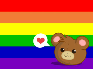 Teddy bear heart rainbow background - a rainbow background free wallpaper