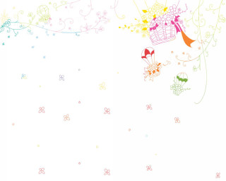 Basket flowers bird kite flying - chiho aoshima free wallpaper