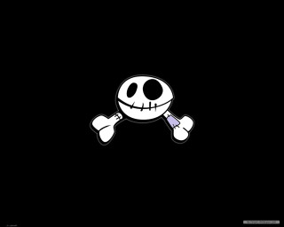 Skull crossbones black background image - a skull free wallpaper