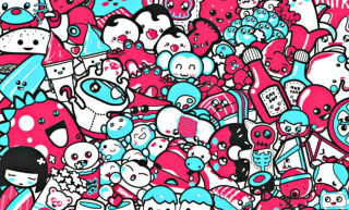 Cartoon characters grouped pattern wallpaper - a wallpaper background free wallpaper