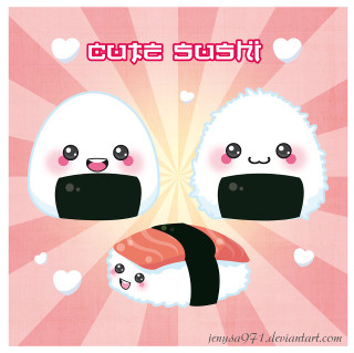 Sushi pink background hearts white - esao free wallpaper for tablet