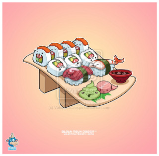 Sushi plate bowl sushi side - the side of it free wallpaper for tablet