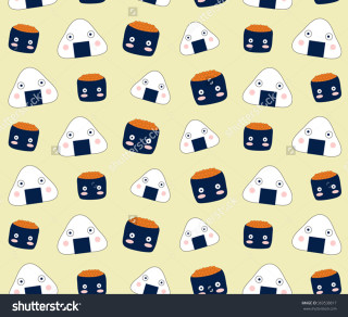 Sushi pattern repeating texture delicious - anne rigney free wallpaper for tablet