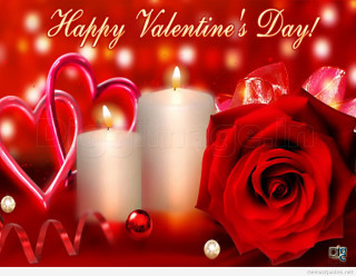 Valentine candles rose romantic red - a valentines day card free wallpaper