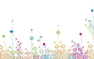 Colorful floral background white border 2 - floral free wallpaper for desktop