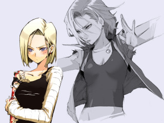 Blonde woman black top white - a drawing of a woman free wallpaper