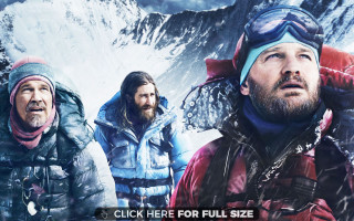 Men snow mountains banner group - here free wallpaper
