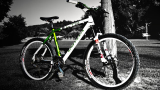 Bike parked tree sky bench 2 - xf iq4 free wallpaper