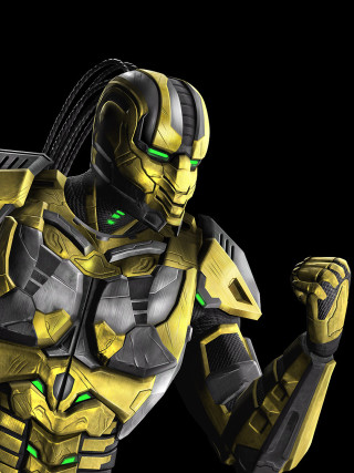 Yellow robot green eyes black - green eye free wallpaper for mobile