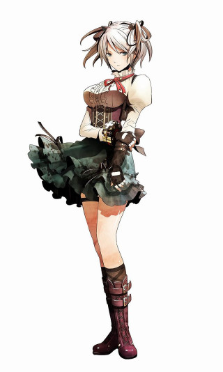 Woman short skirt boots hat - her head and a sword free wallpaper for mobile