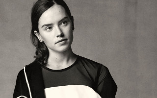 Woman black white dress purse 2 - studio portrait free wallpaper