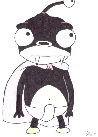 Cat bug head tail drawing - dark fantasy free wallpaper