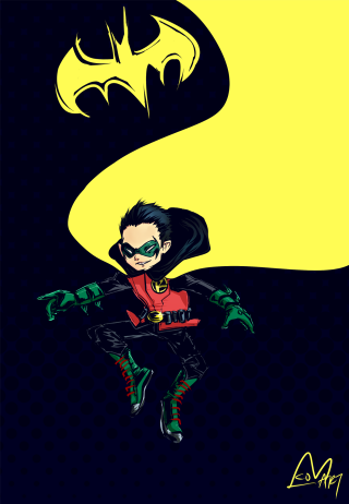 Batman character black background yellow - dark night free wallpaper for mobile