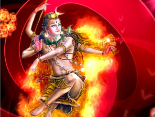 Woman dancing fire red circle - a red circle free wallpaper