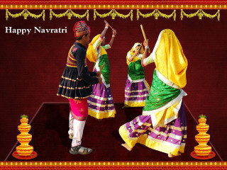 Couple dancing stage happy navratri - a stage free wallpaper