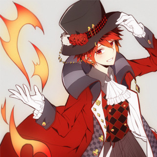 Woman red coat hat flame - a flame free wallpaper