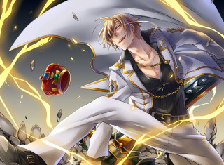 Man white suit red ball - a red ball free wallpaper