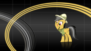 Pony hat green shirt yellow - op art free wallpaper