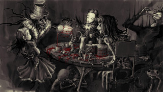 Table dolls cake drawing art - a cake free wallpaper for desktop