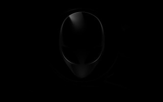 Black background black oval white - alien free wallpaper