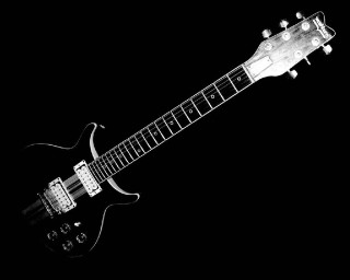 Guitar black white background photo - black background free wallpaper