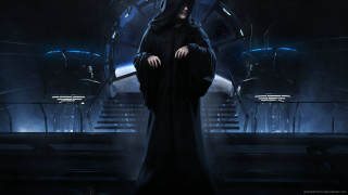 Woman black robe dark room - the room free wallpaper