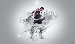 Man jumping hands in pockets - his leg free wallpaper for desktop