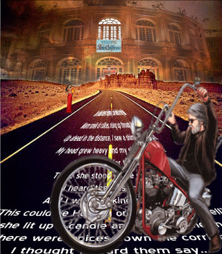 Man motorcycle road words ride - a motorcycle free wallpaper for tablet