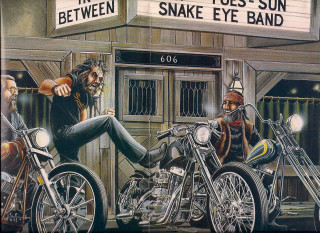 Man motorcycle theater sign woman - the bike free wallpaper