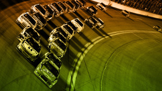 Cars parked parking lot green - vivid color free wallpaper